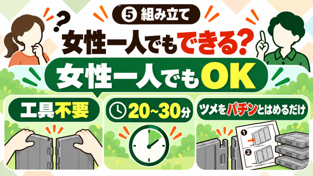 【購入者の本音】KETER COMFY(ケターコンフィ)の良い口コミ・悪い口コミ_組み立て